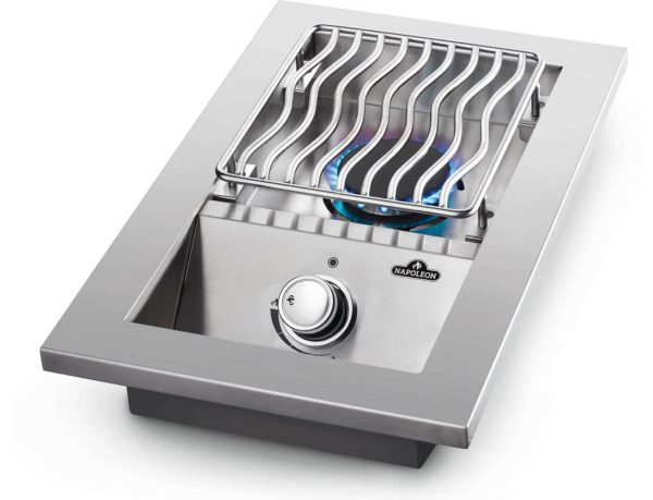 Built-in 500 Series Single Range Top Burner with Stainless Steel Cover , Natural Gas, Stainless Steel For Sale