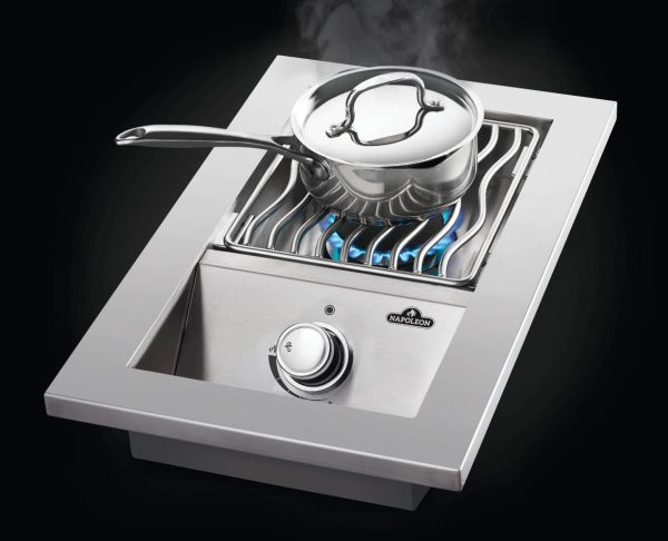 Built-in 500 Series Single Range Top Burner with Stainless Steel Cover , Natural Gas, Stainless Steel For Sale