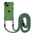 TPU Cell Phone Case for iPhone 15 Plus Four Corners Drop Protection Shell Cover with Hanging Rope Sale