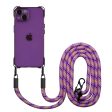 TPU Cell Phone Case for iPhone 15 Plus Four Corners Drop Protection Shell Cover with Hanging Rope Sale