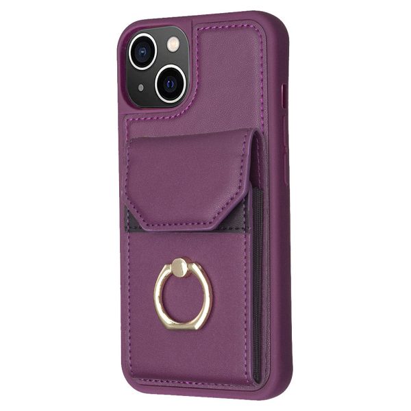 For iPhone 15 Pro Max Kickstand Card Bag Phone Case PU Leather + TPU Mobile Phone Back Protective Cover Hot on Sale