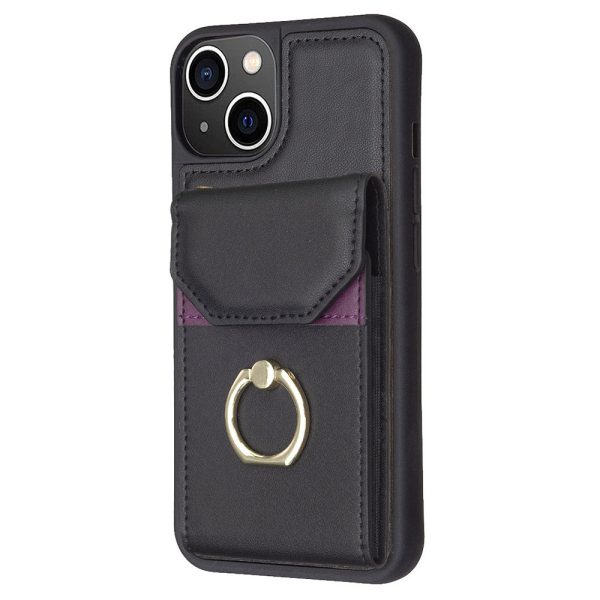 For iPhone 15 Pro Max Kickstand Card Bag Phone Case PU Leather + TPU Mobile Phone Back Protective Cover Hot on Sale